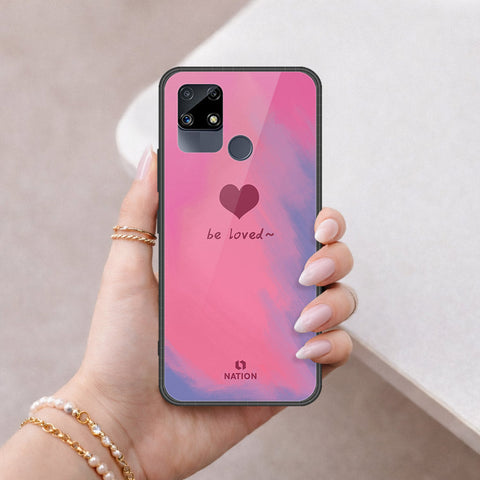 Realme Narzo 20 Cover - Onation Heart Series - HQ Ultra Shine Premium Infinity Glass Soft Silicon Borders Case