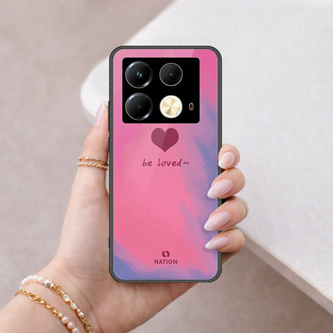 Infinix Note 40 Pro 5G Cover - Onation Heart Series - HQ Ultra Shine Premium Infinity Glass Soft Silicon Borders Case