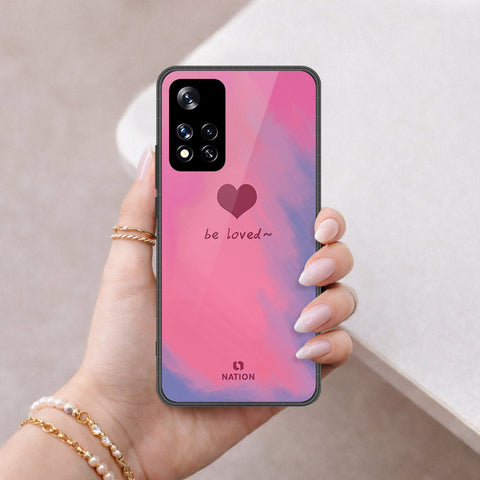 Xiaomi 11i HyperCharge Cover - Onation Heart Series - HQ Ultra Shine Premium Infinity Glass Soft Silicon Borders Case