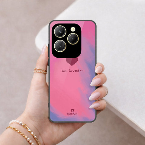 Infinix Hot 40 Pro Cover - Onation Heart Series - HQ Ultra Shine Premium Infinity Glass Soft Silicon Borders Case