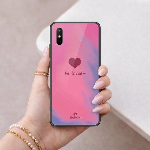 Xiaomi Redmi 9i Cover - Onation Heart Series - HQ Ultra Shine Premium Infinity Glass Soft Silicon Borders Case