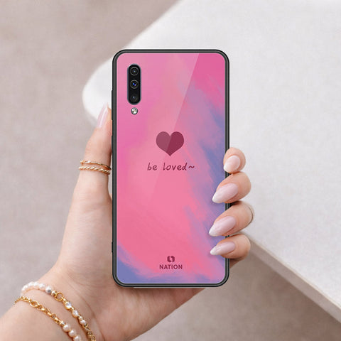 Samsung Galaxy A50 Cover - Onation Heart Series - HQ Ultra Shine Premium Infinity Glass Soft Silicon Borders Case