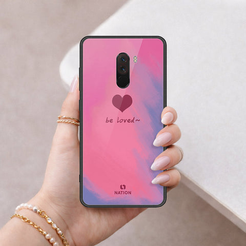 Xiaomi Pocophone F1 Cover - Onation Heart Series - HQ Ultra Shine Premium Infinity Glass Soft Silicon Borders Case