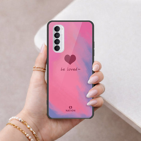 Oppo Reno 4 Pro Cover - Onation Heart Series - HQ Ultra Shine Premium Infinity Glass Soft Silicon Borders Case