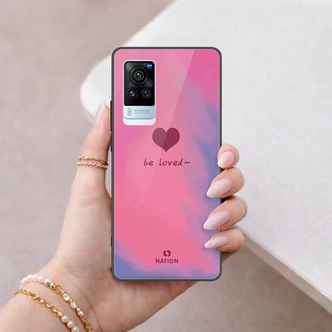 Vivo X60 Cover - Onation Heart Series - HQ Ultra Shine Premium Infinity Glass Soft Silicon Borders Case