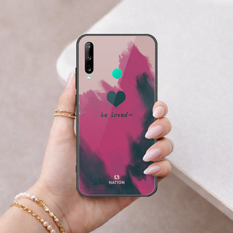 Huawei Y7P Cover - Onation Heart Series - HQ Ultra Shine Premium Infinity Glass Soft Silicon Borders Case