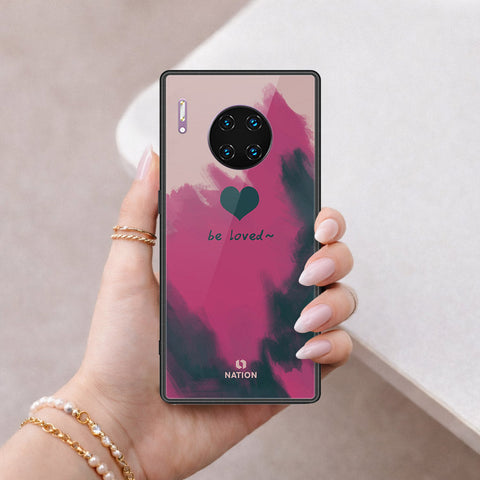Huawei Mate 30 Pro Cover - Onation Heart Series - HQ Ultra Shine Premium Infinity Glass Soft Silicon Borders Case