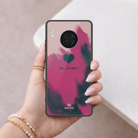 Huawei Mate 30 Cover - Onation Heart Series - HQ Ultra Shine Premium Infinity Glass Soft Silicon Borders Case