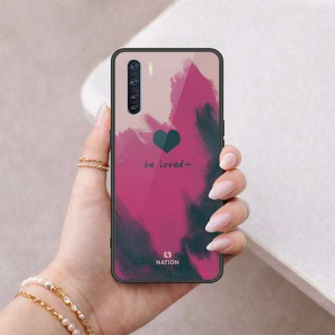 Oppo A91 Cover - Onation Heart Series - HQ Ultra Shine Premium Infinity Glass Soft Silicon Borders Case