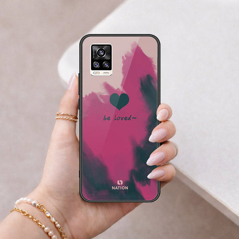 Vivo V20 Cover - Onation Heart Series - HQ Ultra Shine Premium Infinity Glass Soft Silicon Borders Case