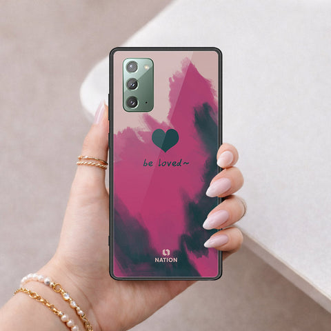 Samsung Galaxy Note 20 Cover - Onation Heart Series - HQ Ultra Shine Premium Infinity Glass Soft Silicon Borders Case