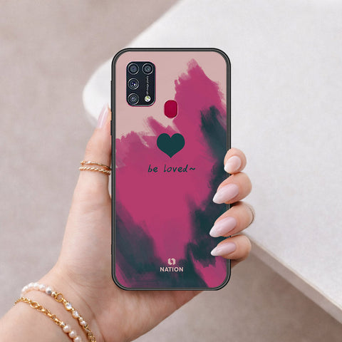 Samsung Galaxy M21s Cover - Onation Heart Series - HQ Ultra Shine Premium Infinity Glass Soft Silicon Borders Case