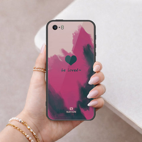 iPhone SE / 5s / 5 - Onation Heart Series - HQ Ultra Shine Premium Infinity Glass Soft Silicon Borders Case