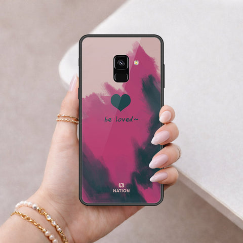 Samsung Galaxy A8 2018 Cover - Onation Heart Series - HQ Ultra Shine Premium Infinity Glass Soft Silicon Borders Case