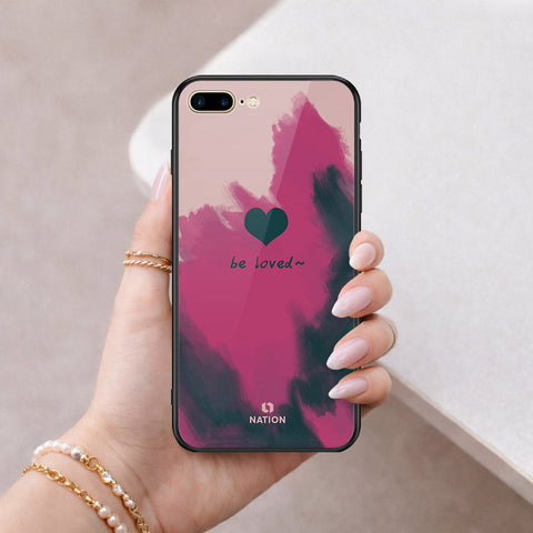iPhone 8 Plus / 7 Plus - Onation Heart Series - HQ Ultra Shine Premium Infinity Glass Soft Silicon Borders Case