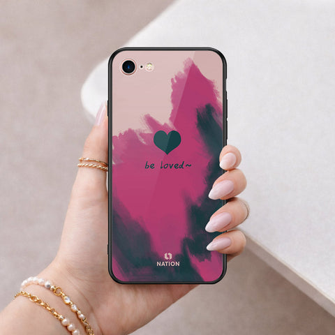 iPhone 8 / 7 - Onation Heart Series - HQ Ultra Shine Premium Infinity Glass Soft Silicon Borders Case