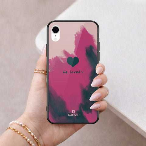 iPhone XR - Onation Heart Series - HQ Ultra Shine Premium Infinity Glass Soft Silicon Borders Case