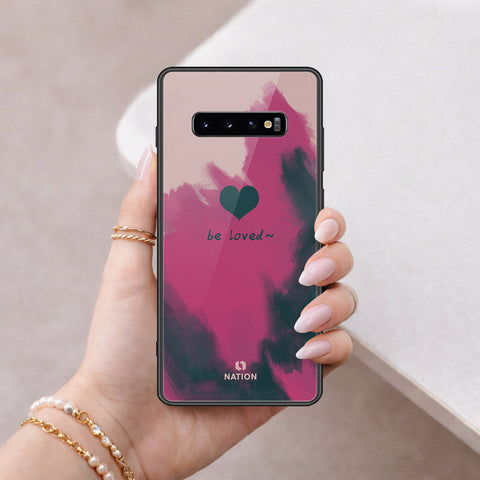 Samsung Galaxy S10 Plus Cover - Onation Heart Series - HQ Ultra Shine Premium Infinity Glass Soft Silicon Borders Case