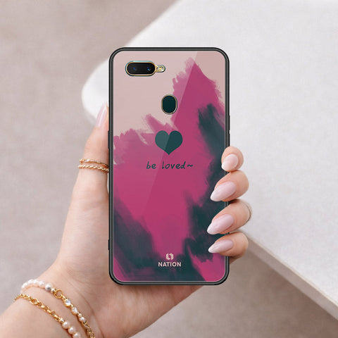 Oppo A12s Cover - Onation Heart Series - HQ Ultra Shine Premium Infinity Glass Soft Silicon Borders Case