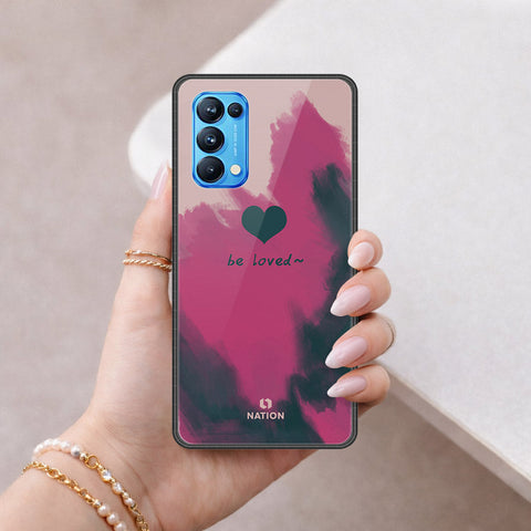 Oppo Reno 5 Pro 5G Cover - Onation Heart Series - HQ Ultra Shine Premium Infinity Glass Soft Silicon Borders Case