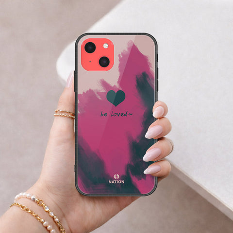 iPhone 13 Mini Cover - Onation Heart Series - HQ Ultra Shine Premium Infinity Glass Soft Silicon Borders Case