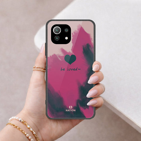 Xiaomi Mi 11 Lite Cover - Onation Heart Series - HQ Ultra Shine Premium Infinity Glass Soft Silicon Borders Case
