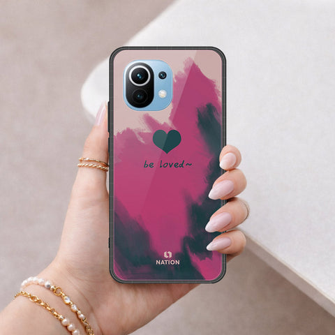 Xiaomi Mi 11 Cover - Onation Heart Series - HQ Ultra Shine Premium Infinity Glass Soft Silicon Borders Case