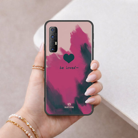 Oppo Reno 3 Pro Cover - Onation Heart Series - HQ Ultra Shine Premium Infinity Glass Soft Silicon Borders Case