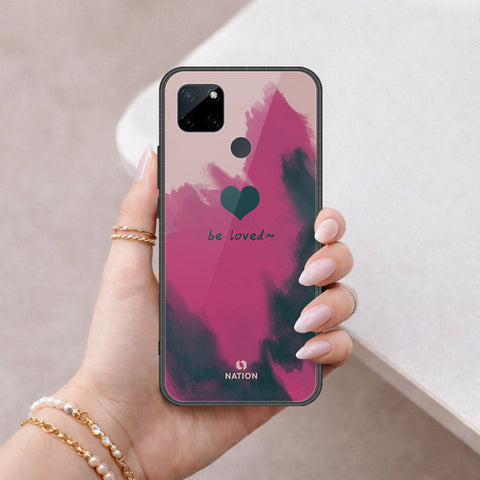 Realme C25Y Cover - Onation Heart Series - HQ Ultra Shine Premium Infinity Glass Soft Silicon Borders Case