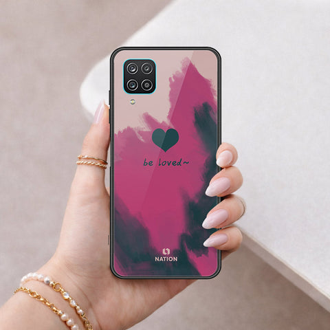 Samsung Galaxy A12 Nacho Cover - Onation Heart Series - HQ Ultra Shine Premium Infinity Glass Soft Silicon Borders Case