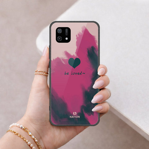 Oppo A16K Cover - Onation Heart Series - HQ Ultra Shine Premium Infinity Glass Soft Silicon Borders Case