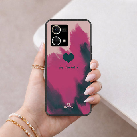 Oppo Reno 7 4G Cover - Onation Heart Series - HQ Ultra Shine Premium Infinity Glass Soft Silicon Borders Case