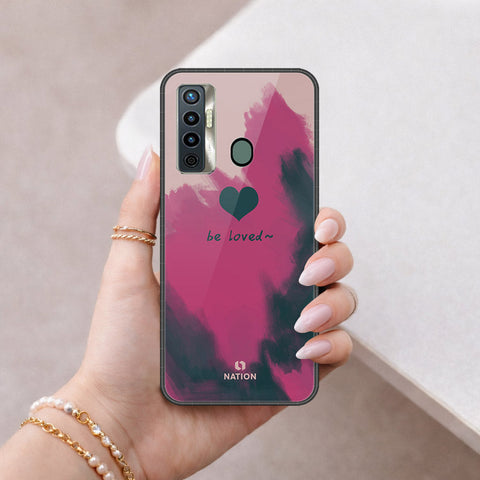 Tecno Camon 17 Cover - Onation Heart Series - HQ Ultra Shine Premium Infinity Glass Soft Silicon Borders Case