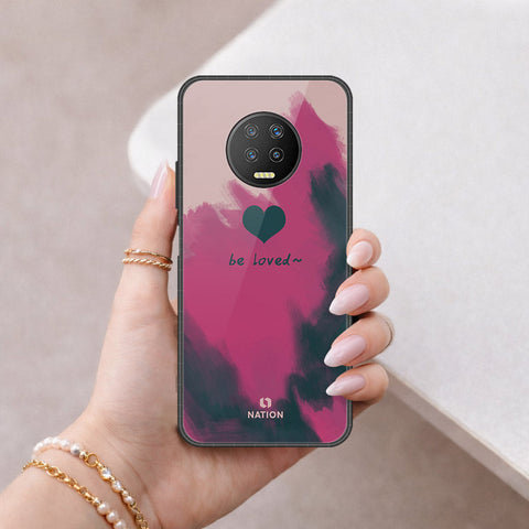Infinix Note 7 Cover - Onation Heart Series - HQ Ultra Shine Premium Infinity Glass Soft Silicon Borders Case
