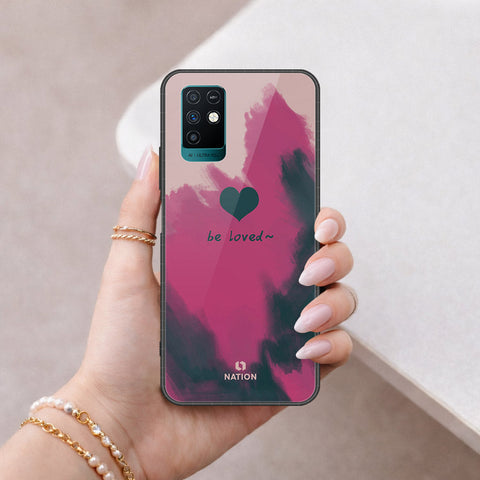 Infinix Note 10 Cover - Onation Heart Series - HQ Ultra Shine Premium Infinity Glass Soft Silicon Borders Case