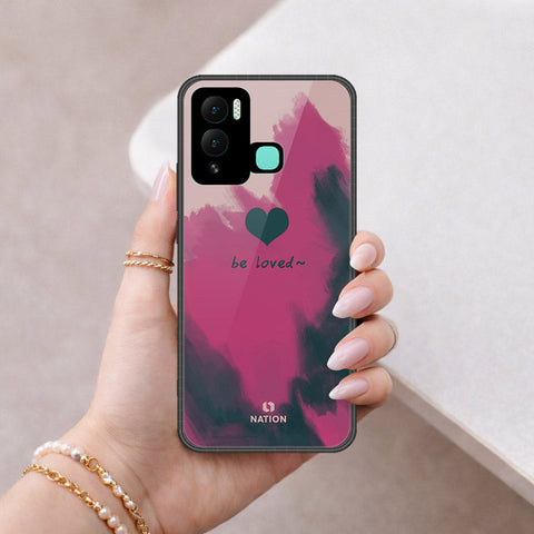 Infinix Hot 12 Play Cover - Onation Heart Series - HQ Ultra Shine Premium Infinity Glass Soft Silicon Borders Case
