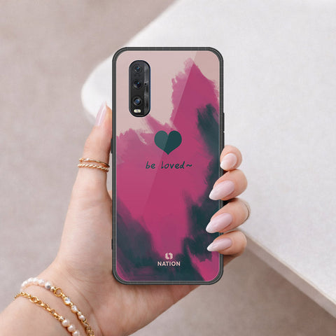 Oppo Find X2 Cover - Onation Heart Series - HQ Ultra Shine Premium Infinity Glass Soft Silicon Borders Case