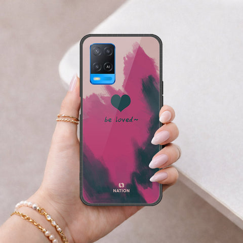 Oppo A54 4G Cover - Onation Heart Series - HQ Ultra Shine Premium Infinity Glass Soft Silicon Borders Case