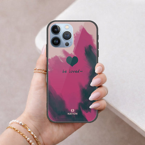 iPhone 14 Pro Cover - Onation Heart Series - HQ Ultra Shine Premium Infinity Glass Soft Silicon Borders Case