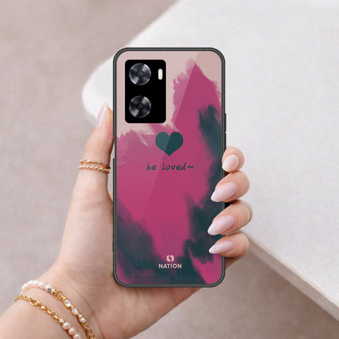 Oppo A57 4G 2022 Cover - Onation Heart Series - HQ Ultra Shine Premium Infinity Glass Soft Silicon Borders Case