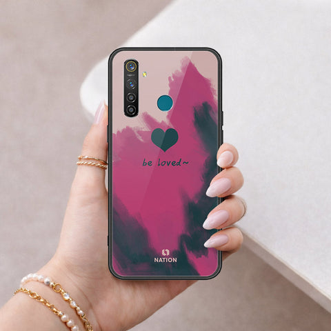 Realme 5 Pro Cover - Onation Heart Series - HQ Ultra Shine Premium Infinity Glass Soft Silicon Borders Case