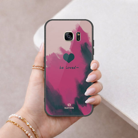 Samsung Galaxy S7 Cover - Onation Heart Series - HQ Ultra Shine Premium Infinity Glass Soft Silicon Borders Case