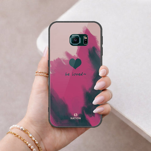 Samsung Galaxy S6 Edge Cover - Onation Heart Series - HQ Ultra Shine Premium Infinity Glass Soft Silicon Borders Case