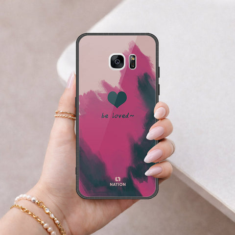 Samsung Galaxy S7 Edge Cover - Onation Heart Series - HQ Ultra Shine Premium Infinity Glass Soft Silicon Borders Case