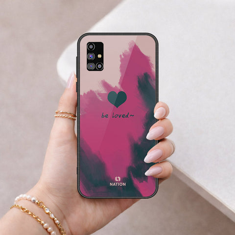 Samsung Galaxy M31s Cover - Onation Heart Series - HQ Ultra Shine Premium Infinity Glass Soft Silicon Borders Case