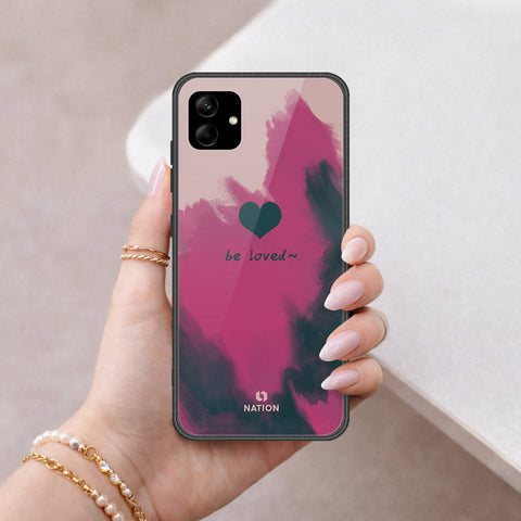 Samsung Galaxy A04e Cover - Onation Heart Series - HQ Ultra Shine Premium Infinity Glass Soft Silicon Borders Case