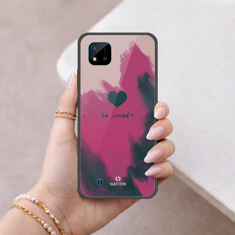 Realme C20 Cover - Onation Heart Series - HQ Ultra Shine Premium Infinity Glass Soft Silicon Borders Case