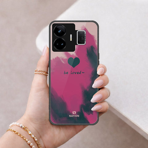Realme GT3 Cover - Onation Heart Series - HQ Ultra Shine Premium Infinity Glass Soft Silicon Borders Case