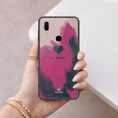 Vivo V11i Cover - Onation Heart Series - HQ Ultra Shine Premium Infinity Glass Soft Silicon Borders Case