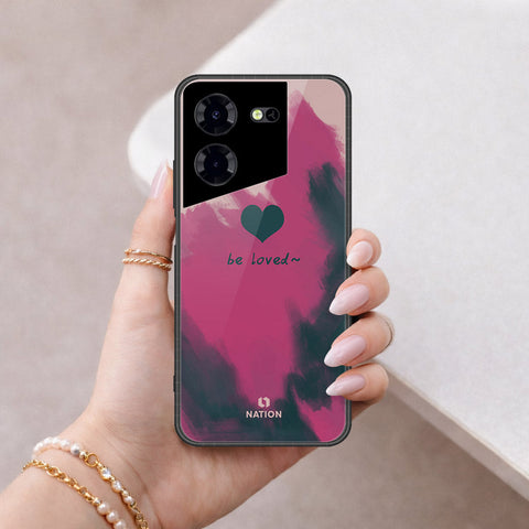 Tecno Pova 5 Pro Cover - Onation Heart Series - HQ Ultra Shine Premium Infinity Glass Soft Silicon Borders Case